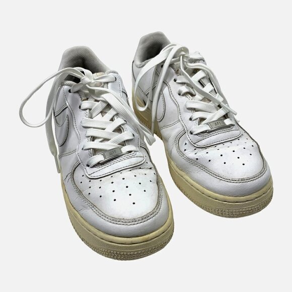Nike Airforce 1 Lace Up Low Top Platform Sneakers White Leather Women's size 8.5 - Picture 3 of 9